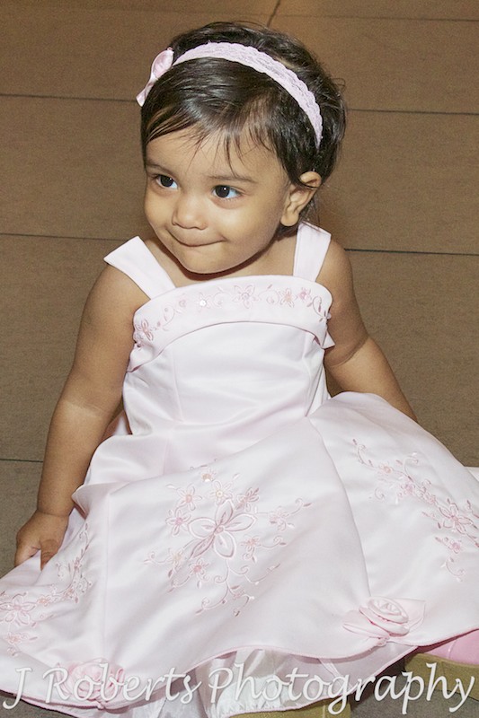 Little indian girl at her first birthday party - party photography sydney